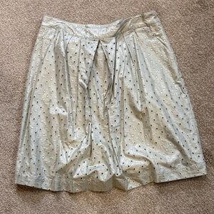 Boden Silvery  Eyelet A-Line Skirt